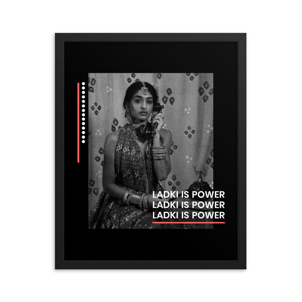 Ladki is Power — Framed Poster